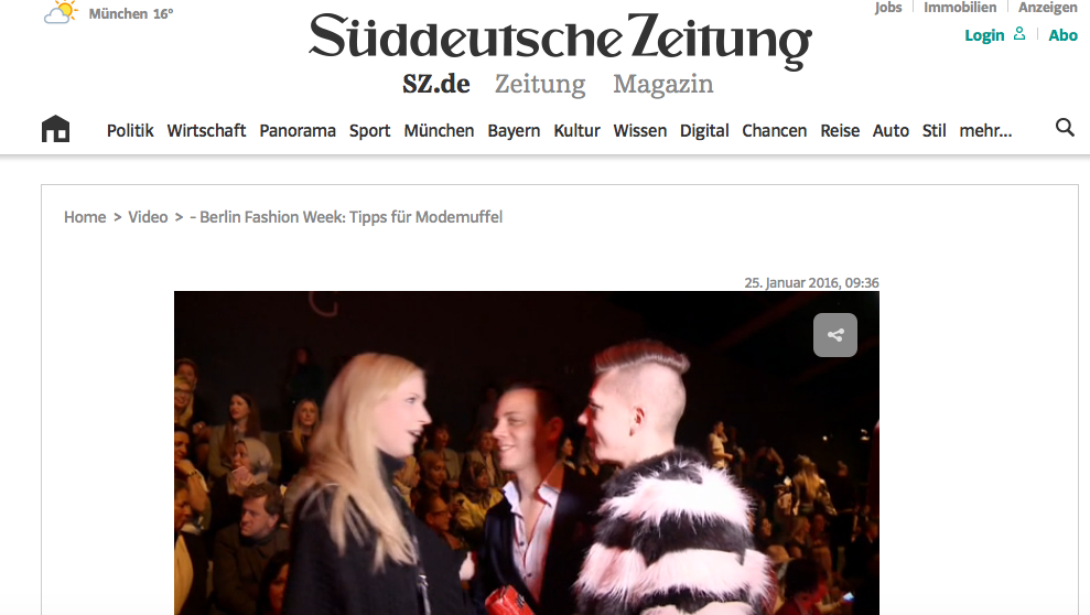 25.01.2016 - SZ - Berlin Fashion Week: Tipps für den Modemuffel